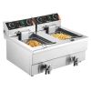 VEVOR Commercial Electric Deep Fryer Countertop Deep Fryer with Dual Tanks 3000W