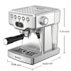 1350W  Semi-automatic coffee machine 19Bar (ULKA) high pressure pump extraction 1 cup / 2 cup espresso machine 1.8L water