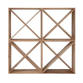 24 Bottle Modular Wine Rack, Stackable Wine Storage Cube for Bar Cellar Kitchen Dining,4 sets