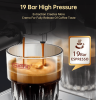 1450W automatic coffee machine capsule + coffee powder + milk foam 19Bar extraction mocha 3 in 1 half espresso 1 cup / 2 cup