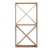 Set of 2 24 Bottle Wine Rack, Wine Storage Cube for Bar Kitchen Cellar, Wood Crate in Natural