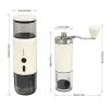 HAWOK Portable Espresso Coffee Machine & Manual Coffee Grinder Set, 80ml Water Tank