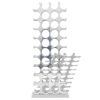 Wine Stand for 40 Bottles Silver Aluminum
