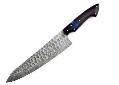 Smoky | Damascus Chef Knife | Precise and Smooth | Faneema Cutlery (size: 8" Chef Knife)