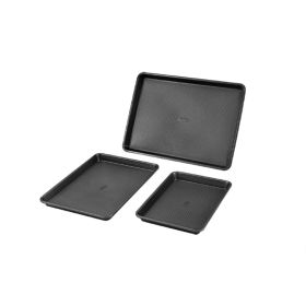 Nonstick Baking Pan Set 3-Piece for Household Cooking (Color: Black, Type: Bakeware)