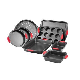 Nonstick Bakeware Set with Handle (Color: Black, Type: 8-Piece)